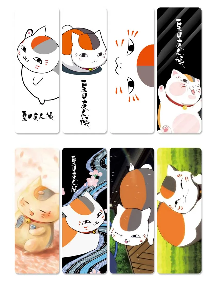 8 шт./компл. аниме натсумме Yuujinchou ПВХ закладки Nyanko Sensei и Takashi для косплея DIY