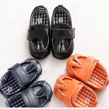 

0- 18M First orn BaWalkers Newbby Shoes Toddler Prewalker Shoes Baby Boy Girl PU Tassel pendant Leather Shoes