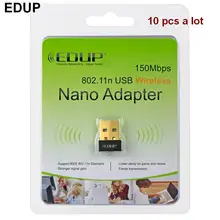 10 шт. USB MINI 802.11N 150 Мбит/с беспроводной Wi-Fi адаптер 2,4G сетевая карта с розничной коробкой для Windows XP/Win7/win 10/Linux/Mac