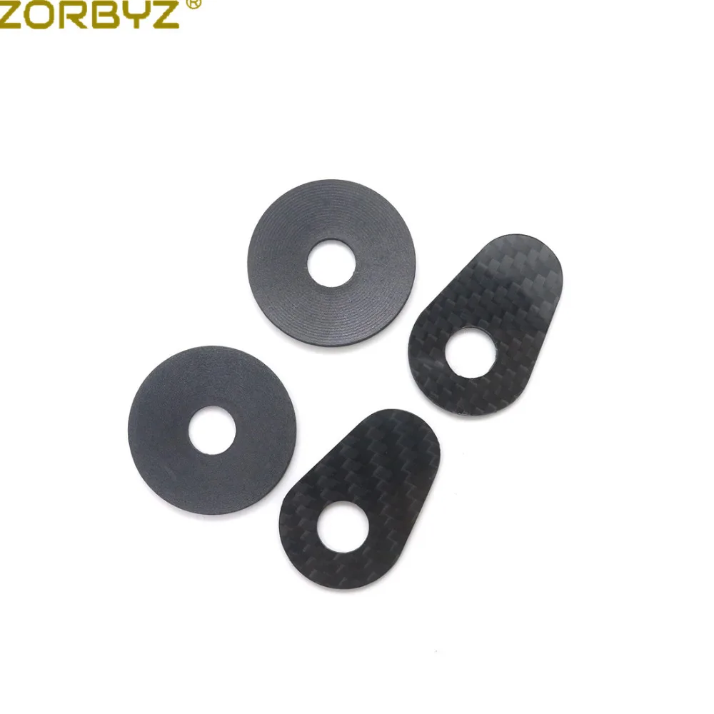 ZORBYZ Motorcycle Black Carbon Look Turn Signal Adapter Plates For Yamaha YZF R6 R1 FZ1 FZ6 FZ8