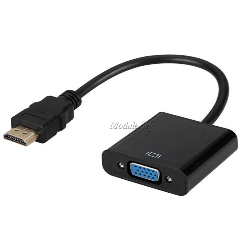 

Black 1080P HDMI Male to VGA Female Video Converter Adapter Cable For PC DVD