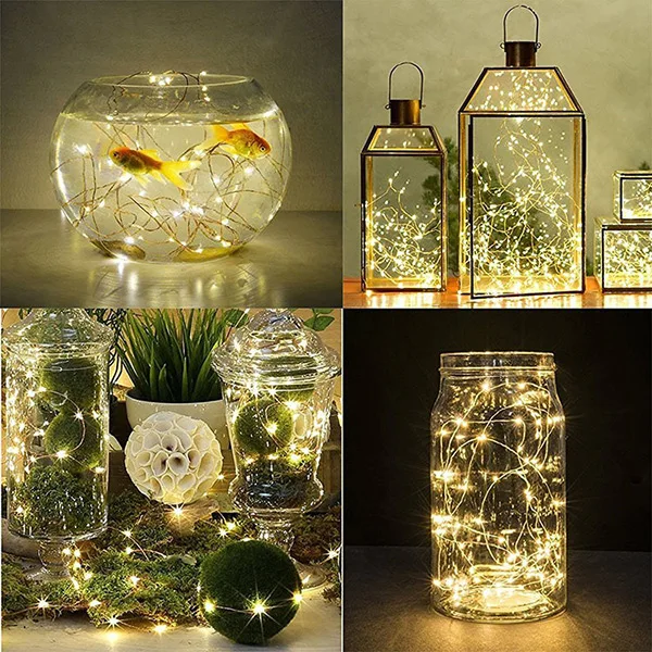2m 200 LEDs Solar String Lights Waterproof Outdoor Garden Party Wedding Decoration Copper Wire Lamp HYD88