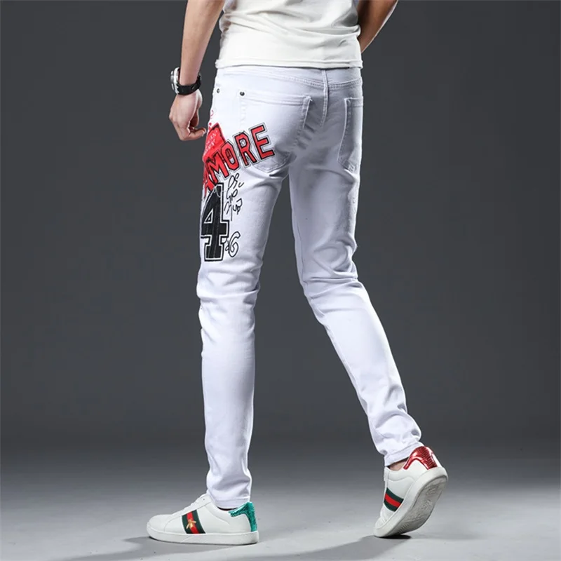 100 cotton white denim jeans