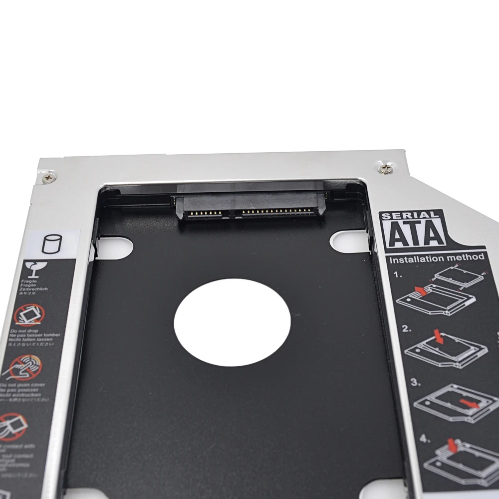 Розничная посылка, алюминиевый второй HDD Caddy 9,5 мм SATA III 3,0 для 2," SSD чехол, кронштейн для жесткого диска для ноутбука CD-ROM OptiBay
