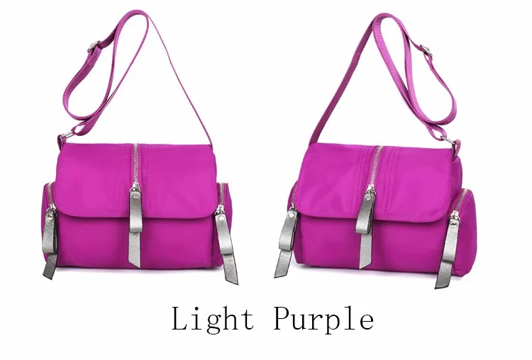 Женская сумка через плечо, легкие сумки, водонепроницаемые холщовые сумки, нейлоновые сумки через плечо, сумки на молнии, повседневная сумка, женская сумка