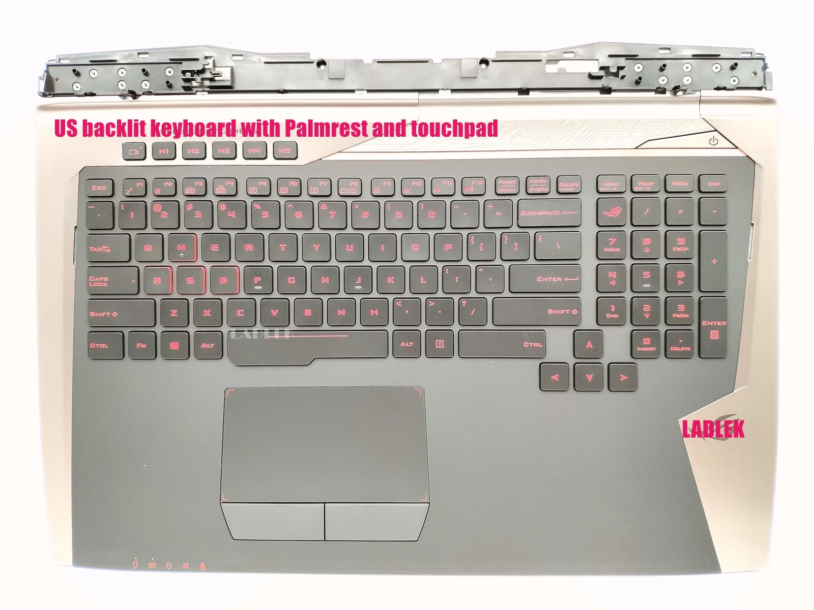 LADLEK Новая Клавиатура США с подсветкой для Asus Rog GX700V GX700VO G701VI G701VO G701VIK 90NB09F1-R31US0 |