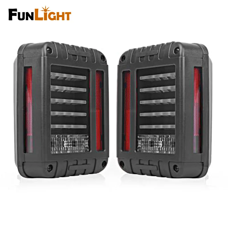 LED Brake Reverse Stop Parking Backup Tail Lights Kit Turn Signal Taillight Assembly Daytime Running Lights For Jeep Wrangler JK