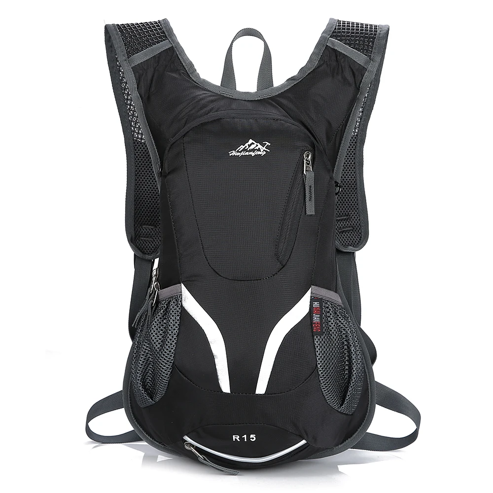 15L велосипедные сумки, велосипедный рюкзак, ультралегкий, для спорта на открытом воздухе, для путешествий, для мужчин и женщин, для верховой езды, бега, туризма, кемпинга - Цвет: Черный