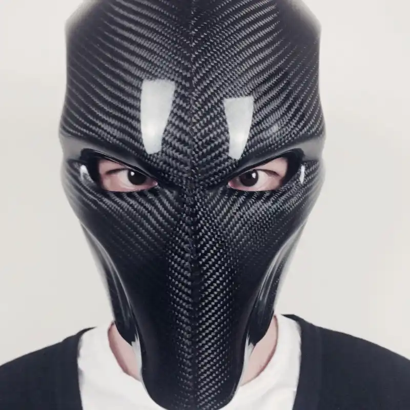 deathstroke arrow carbon fiber mask custom diy manual black adult full face mask custom mask
