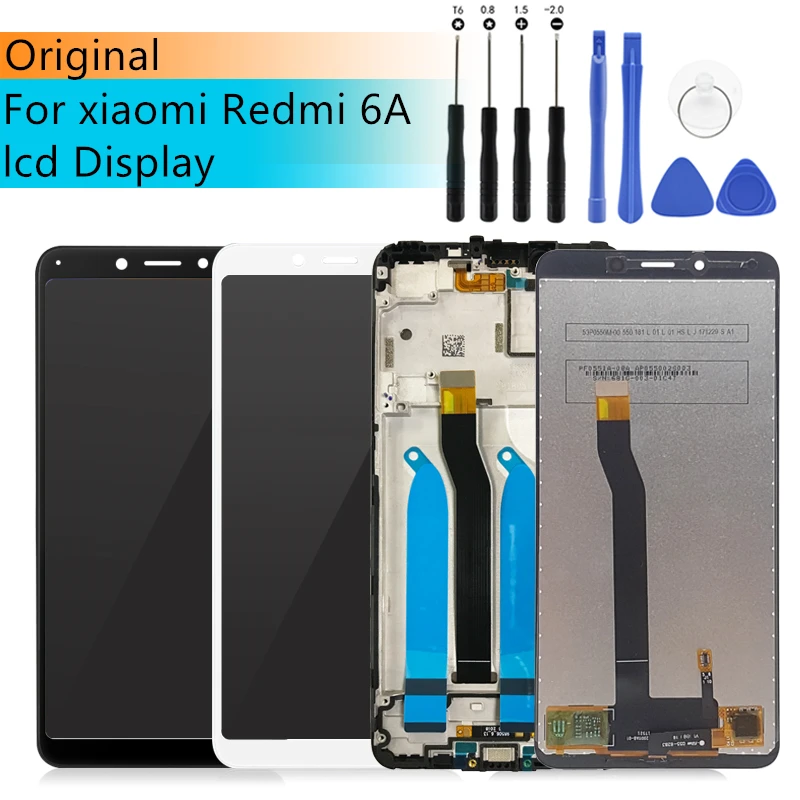 

Original 5.45'' LCD for Xiaomi Redmi 6A LCD Display Touch Screen with Frame LCD Digitizer Redmi 6 Display Assembly Repair Parts
