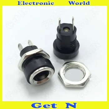 

500pcsDC-022B 5.5*2.5 Copper-Pin DC Power Socket with Screw Thread DC Power Jack with Screw Thread
