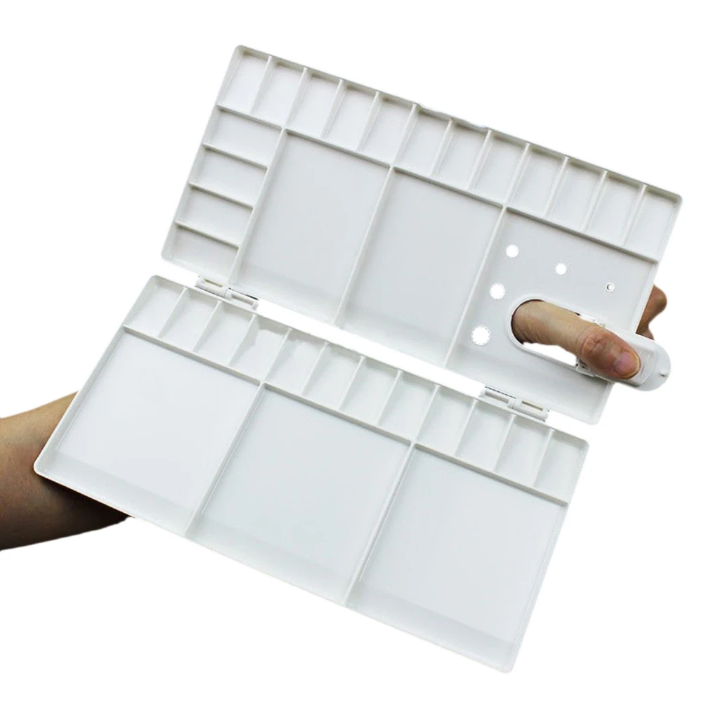 33 Grids Flip Folding Oil Watercolor Art Paint Tray Paint Palette