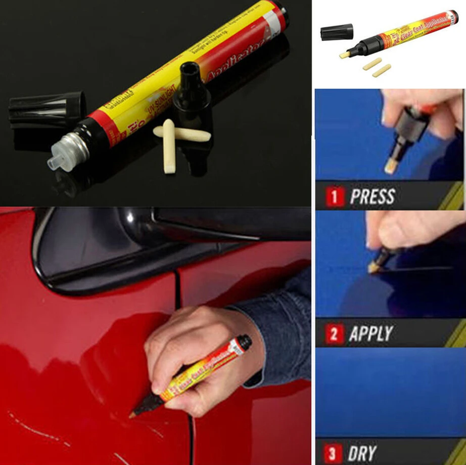 Ручка для покраски автомобиля Fix It PRO Clear Coat применение удаления царапин