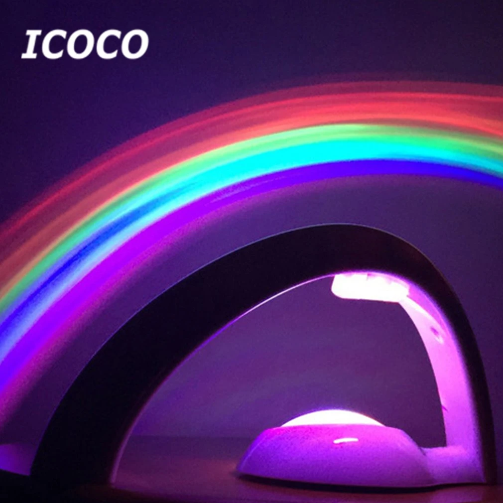 3D led قوس قزح العارض دينامو ضوء الليل مولد مصباح محظوظ مذهلة الطفل غرفة المنزل الديكور هبوط السفينة
