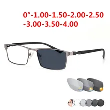 Фотохроматические готовые близорукость очки оправы градусов линзы диоптрий очки-1-1,5-2-2,5-3-3,5-4