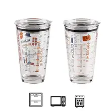 Высококачественное боросиликатное стекло милое уплотнение стекла крышка со шкалой микроволновой чашки молока Анти-взрыв безопасный и безопасный 6 видов измерительного блока