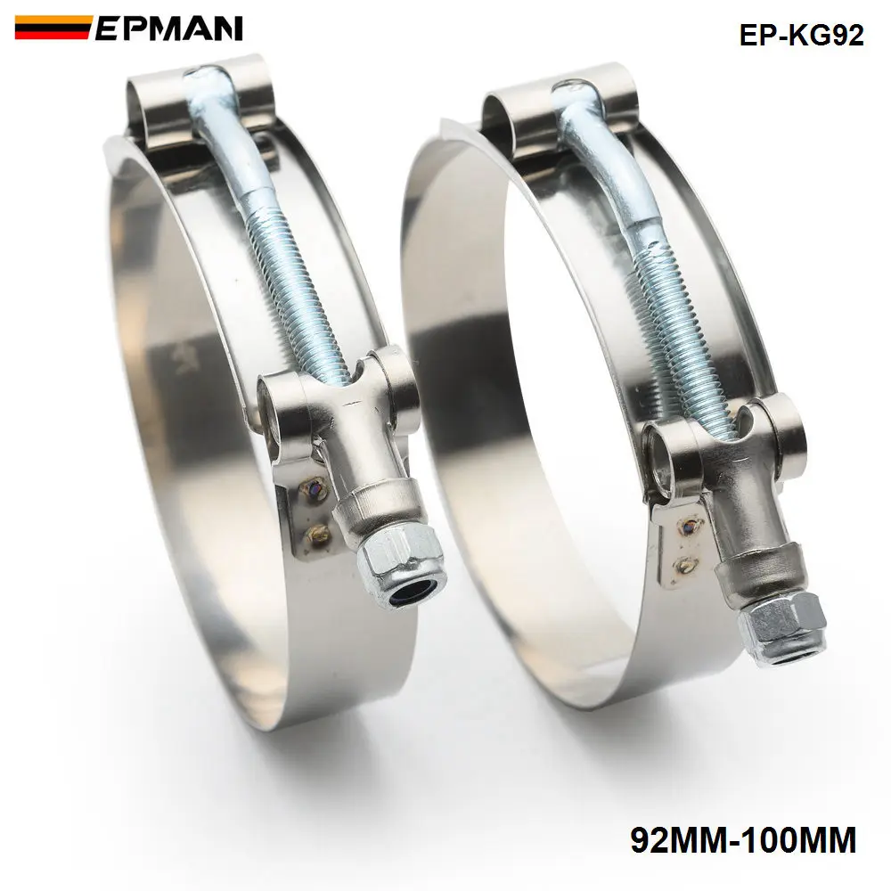 

3.5" INCH (92MM-100MM) SILICONE TURBO HOSE COUPLER T BOLT SUPER CLAMP KIT EP-KG92