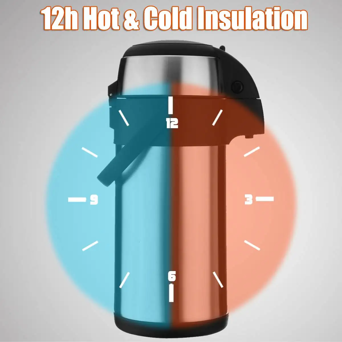 3л вакуумный насос действие Airpot горячий/холодный кофейный термос питание кувшин из нержавеющей стали с кнопкой блокировки и удобной ручкой для переноски