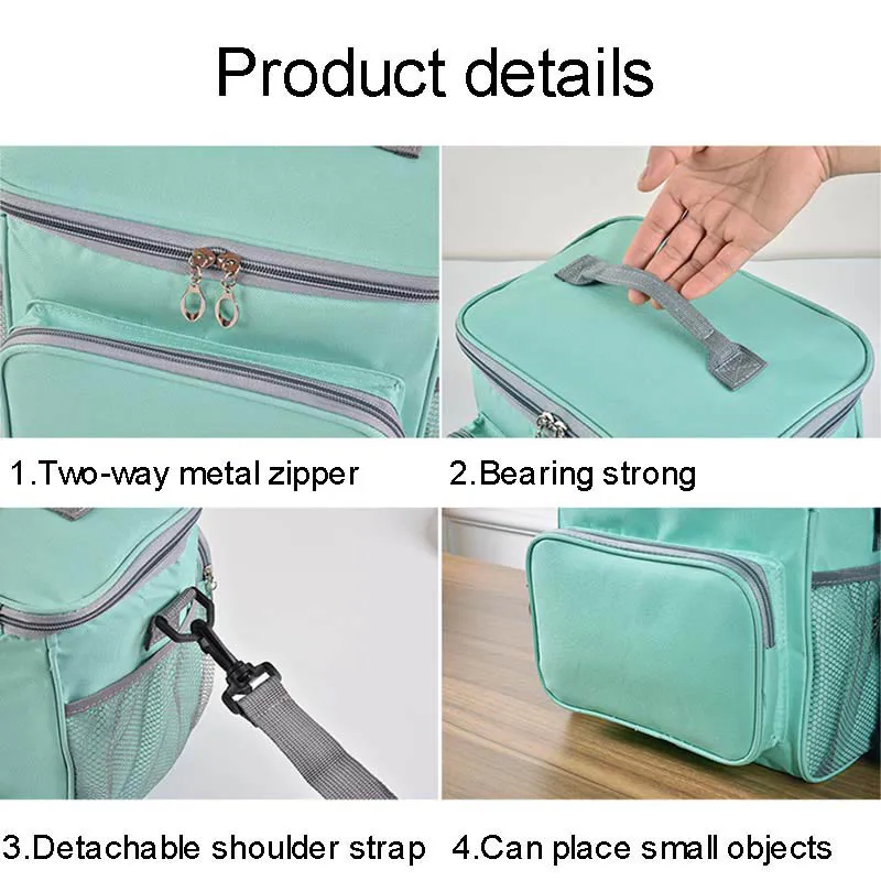 Portable Picnic Cool Bag Refrigerated Insulated Bag Lunch for Camping Shopping Gym Travel Student Lunch Box Women and Men
