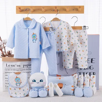 

Newborn Baby Set 0-6M Infant Clothing suit Thick cotton newborn baby boy girl clothes winter Autumn without box 18PCS/Set