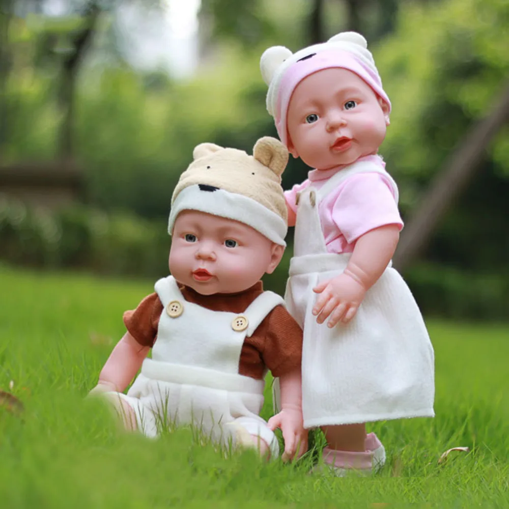

41 CM Simulation Baby Silicone Kids Realistic Reborn Baby Doll Soft Vinyl Newborn Baby Toys for Boys Girls Gift Accompanying Toy