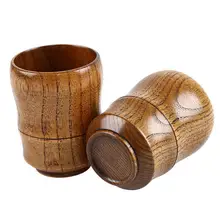 2 шт./упак. древесина ююба чашка примитивная ручной работы натуральная ель деревянная чашка для завтрака пиво молоко посуда для напитков чашка для зеленого чая