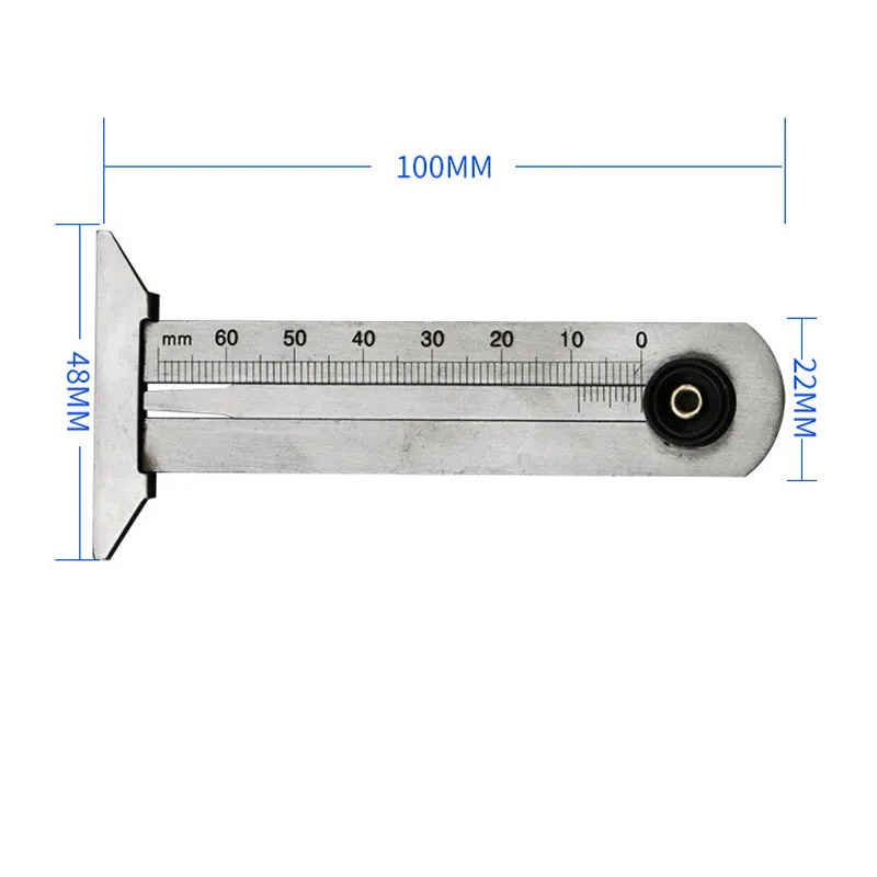 0-мм 30 мм нержавеющая сталь шиномонтажный шаблон Vernier Groove Depth Gauge измерительный инструмент шиномонтажный узор безопасная линейка
