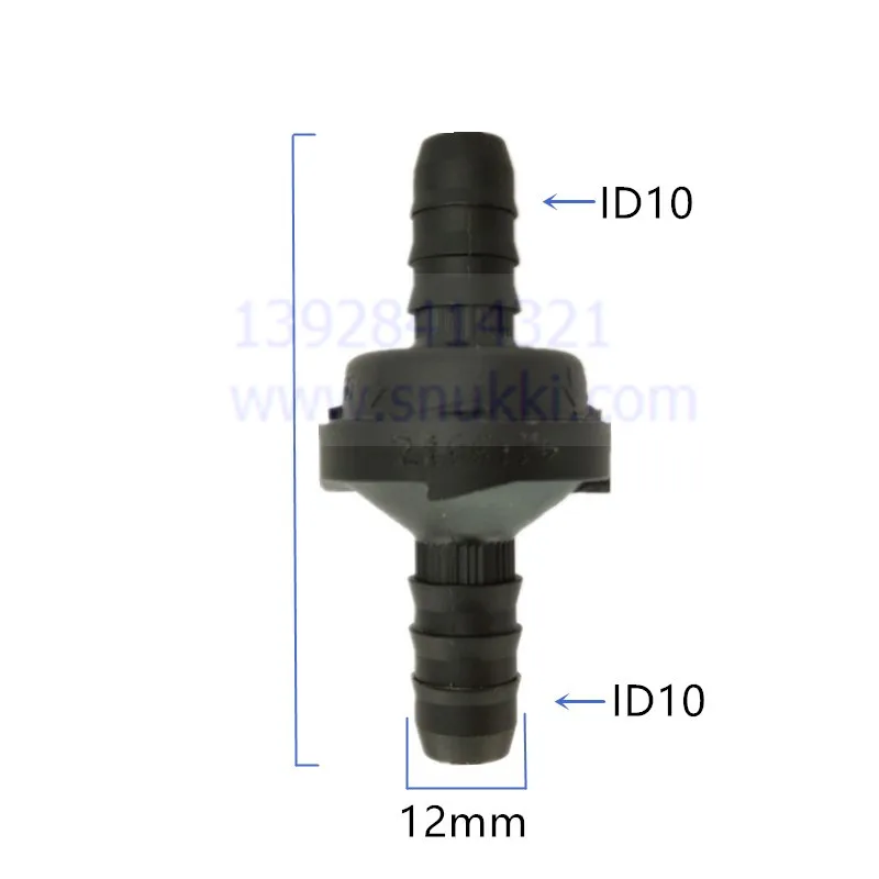 Высокое качество ID10 черный цвет пластиковый односторонний клапан обратный клапан односторонний клапан воздушный насос вакуумный обратный клапан