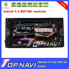 Top Professional Capacitive Screen 6.95” Android 4.4 Car DVD Player For Corolla With GPS Map Wifi Bluetooth