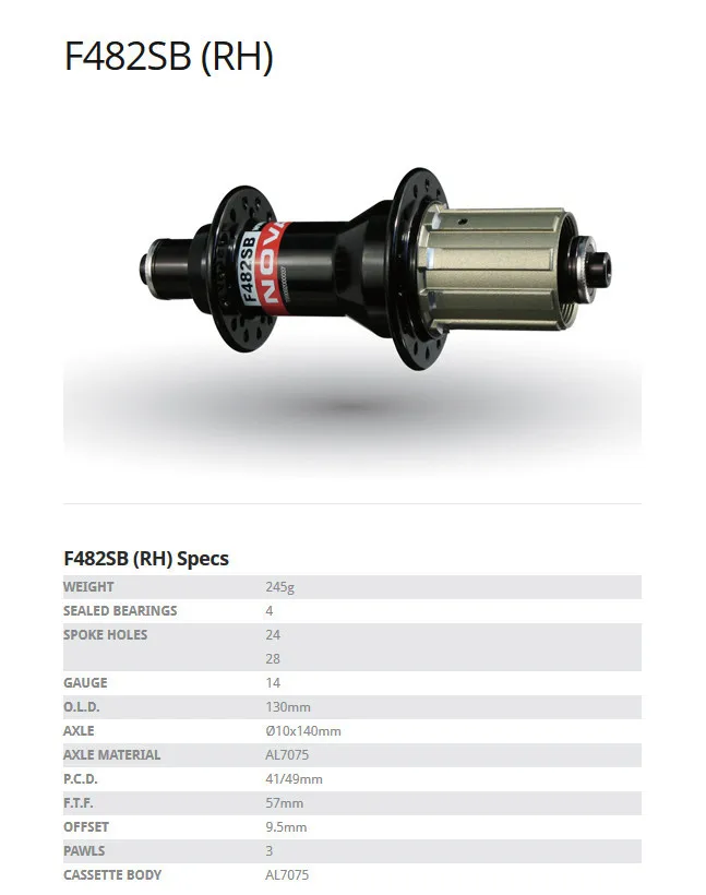 Novatec F482SB Spec