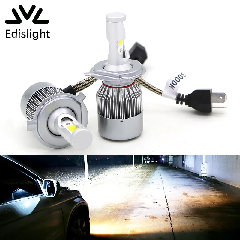 Edislight супер яркий светодиодный комплект фар 72 Вт 7600LM H4/HB2/9003 9004/HB1 9007/HB5 H13/9008