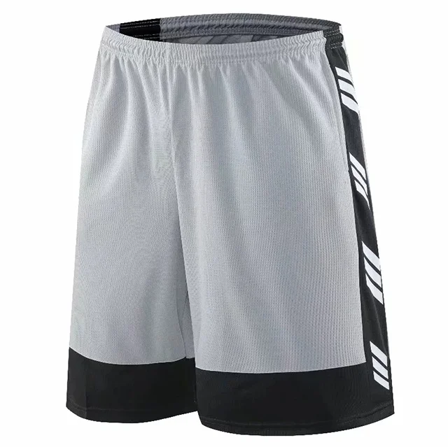 Быстросохнущие спортивные баскетбольные тренировочные шорты с карманом, мужские летние шорты для тренировок, бега, фитнеса, пробежек, шорты размера плюс, новинка - Цвет: grey
