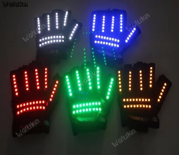 

LED Half finger glove concert glowing finger Gloves Bar nightclub fluorescent ball prop Tide CD50 W03
