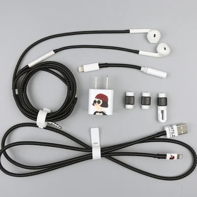 Модный кабель Saver протектор намотки кабеля usb зарядный шнур для наушников Органайзер обертывание зарядное устройство Наклейка для iPhone