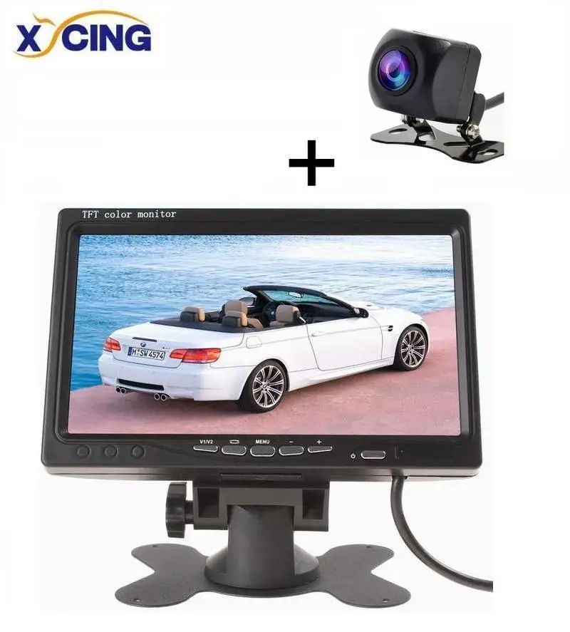 XYCING IP68 водонепроницаемый рыбий глаз ночного видения HD парковочная камера+ 7,0 дюймов 800*480 TFT lcd HD автомобильный монитор
