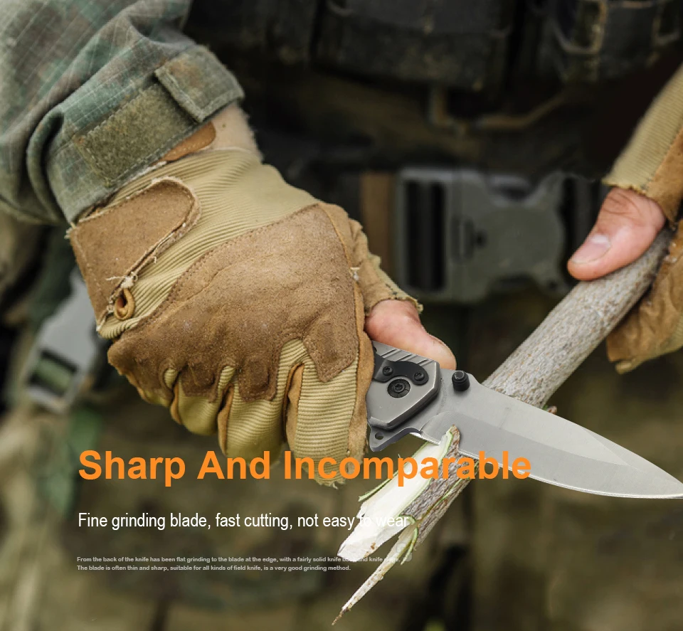 JelBo Survival Tools Foldable Folding Knife Tactical Equipment Portable Pocket Knife Spring Switch Non-slip For Outdoor Hunting