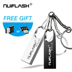 Новинка 2019 nuiflash USB флеш-накопитель 64 флэш в виде металлического ключа Флешка 64 Гб водостойкий флеш-накопитель USB 2,0 USB флеш-накопитель