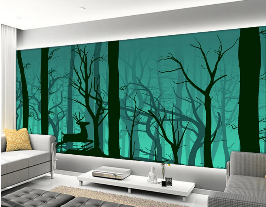 

Custom Nature wallpaper,Deer woods landscape,3D photo mural for living room bedroom TV backdrop waterproof papel de parede