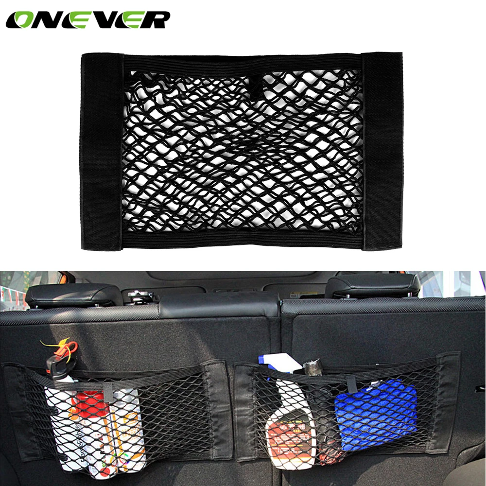Onever Universal Car Trunk bolsa de red de almacenamiento elástico para