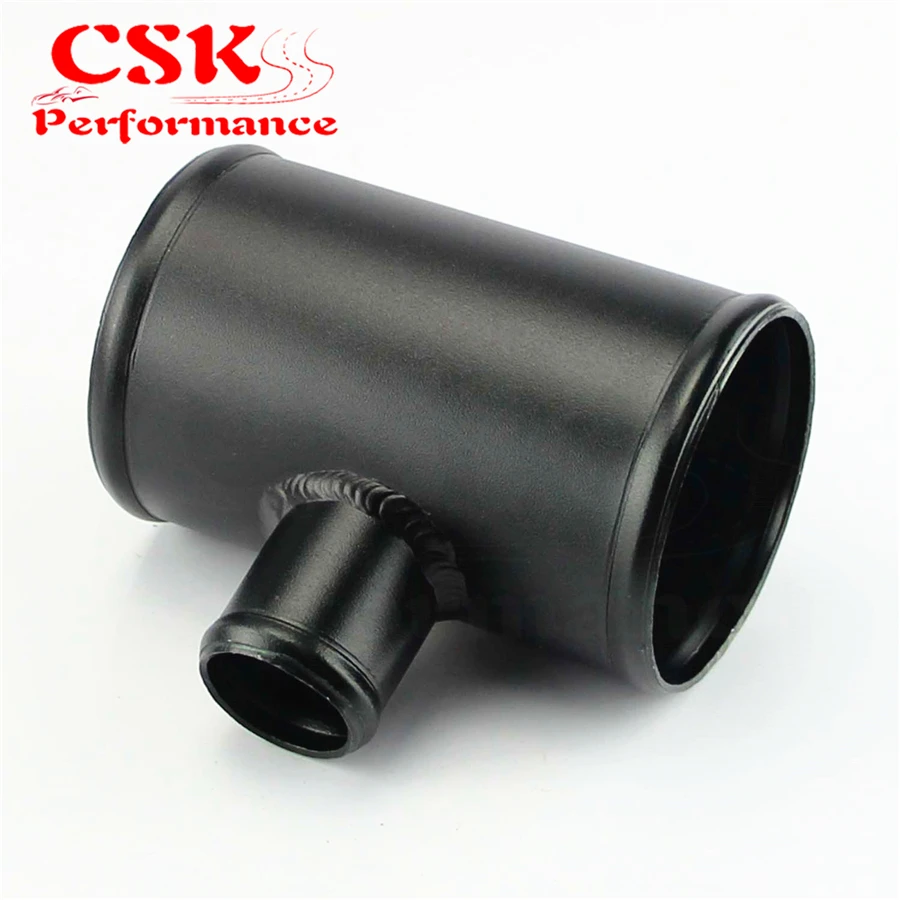 Aluminium T Shape Tube Pipe Joiner 3&quot / 2.75&quot OD for 35mm BOV Adapter Black |