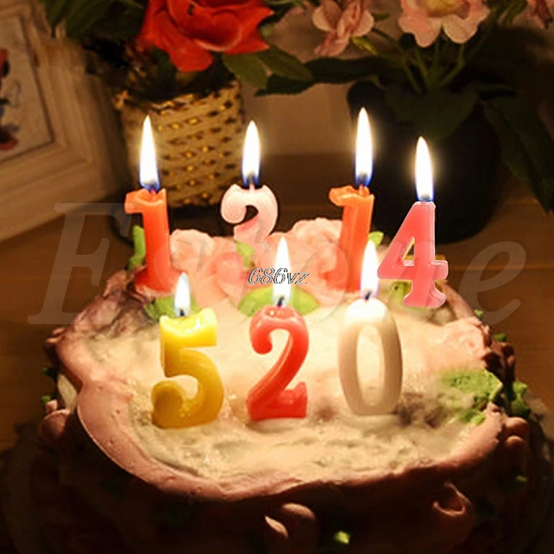 Торт цифры возраст свеча Дети Детские День рождения принадлежности для юбилейной вечеринки украшения N27 Прямая поставка