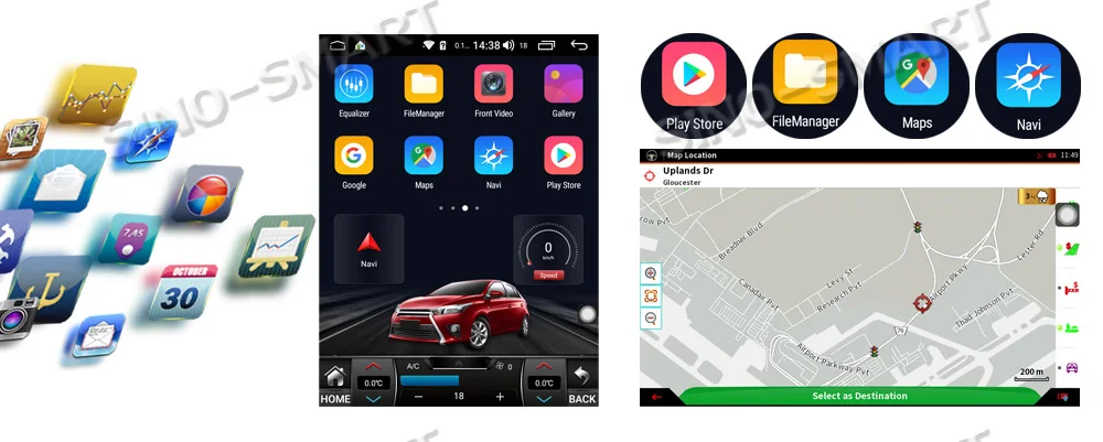 Discount Sinosmart Android 8.1 Tesla style Vertical HD screen car gps multimedia radio navigation player for Volkswagen Touareg 2011-2016 6