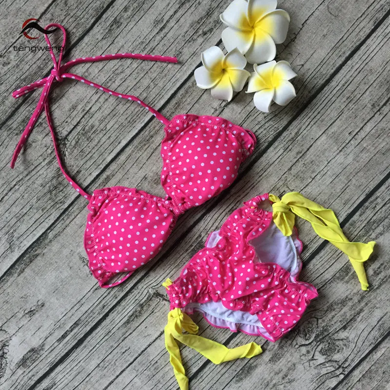 

2017 New Polka dot Vintage Halter Bandage Micro Bikini Set Women Swimwear Brazilian Ladies Sexy Swimsuits Femme Maillot De Bain