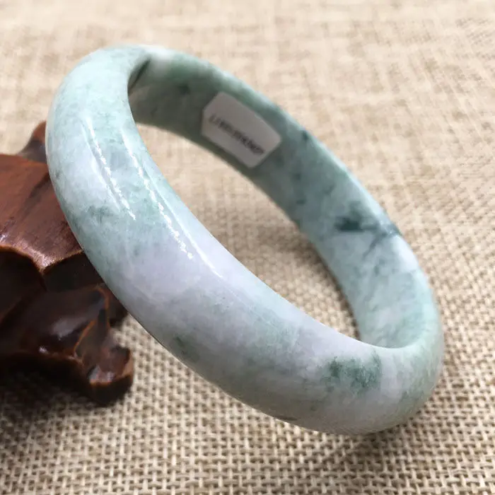

57mm Certified Grade "A" Natural Green Jadeite Jade Gems Bracelet Bangle 043427
