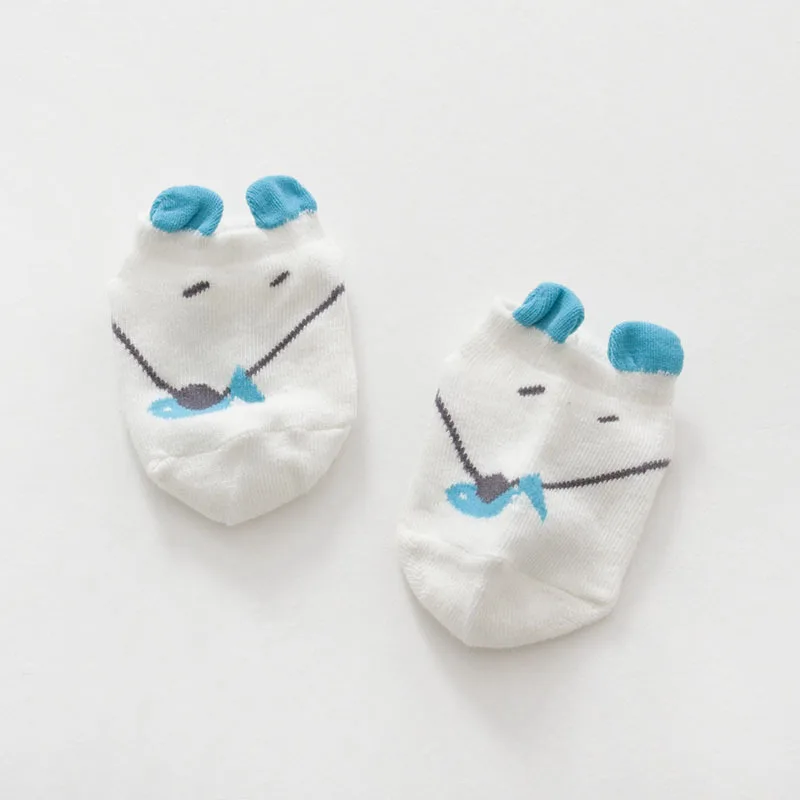 Kacakid/хлопковые носки унисекс для малышей Детские носки-тапочки Носки с рисунком лисы для мальчиков и девочек детские Нескользящие носки - Цвет: M