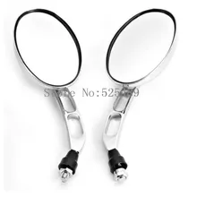 Para honda suzuki kawasaki z750 z1000 zrx1100 zrx1200 chopper cruiser moto scooters cromo de la motocicleta del lado del rearview mirrors