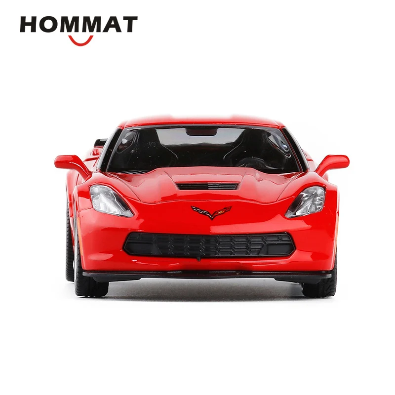 HOMMAT Моделирование 1:36 Масштаб Chevrolet Corvette C7 Модель Автомобиля Игрушка С|Наземный