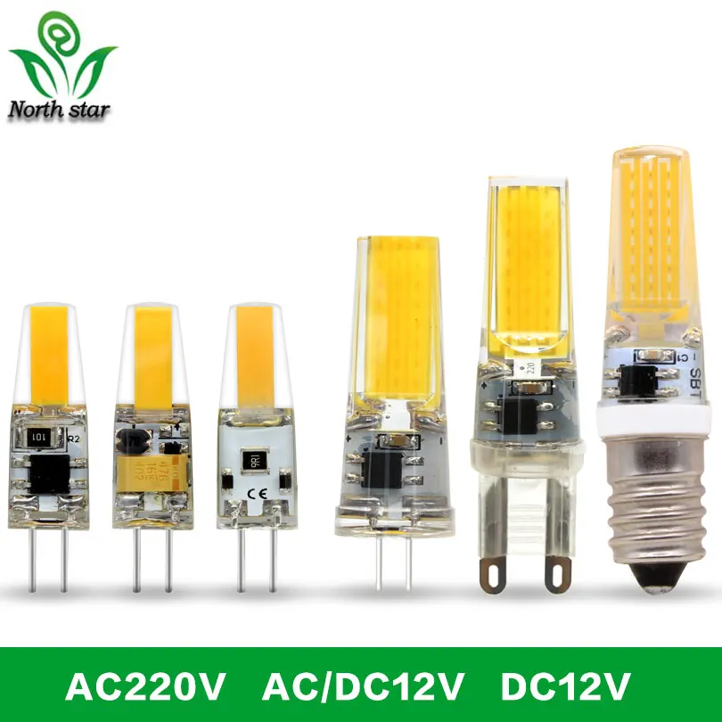 Светодиодная лампа G4 G9 E14 5 шт./лот сменные галогенные лампы COB SMD для прожекторов 12