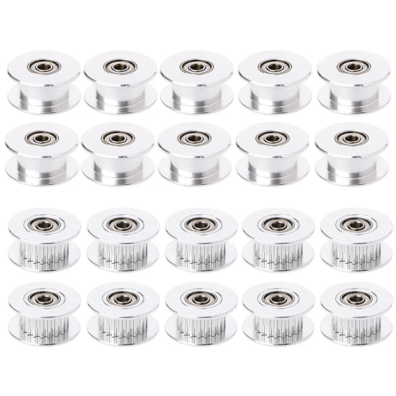 

Deek-Robot 10Pcs/Set GT2 Aluminium Timing Pulley 20 Tooth Bore 3mm For Width 6mm Belt 3D Printer Parts