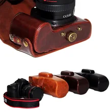 New Pu Leather Digital Camera Bag For Canon EOS 6D 7D Camera Case 3 color Coffee Black Brown